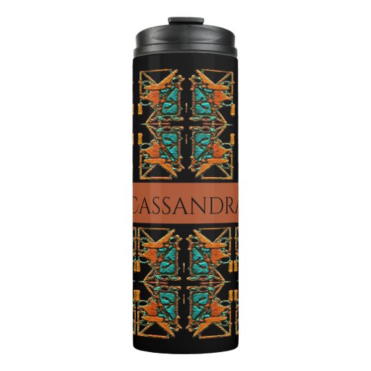 Aztec Mandala Gepersonaliseerd Thermosbeker (Voorkant)