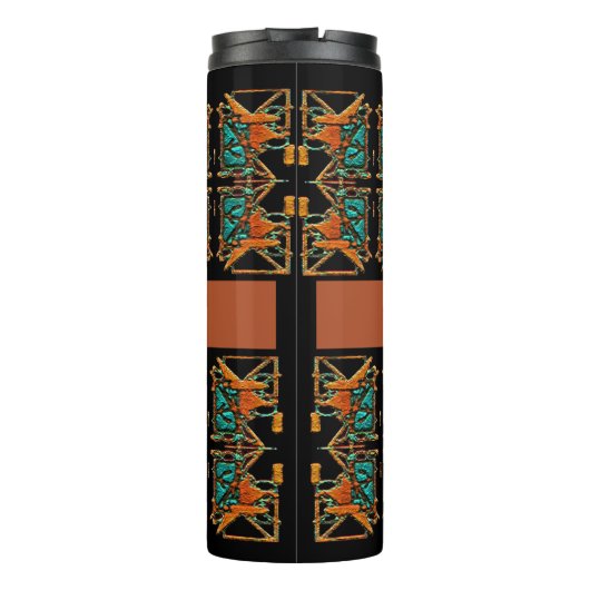 Aztec Mandala Gepersonaliseerd Thermosbeker (Achterkant)