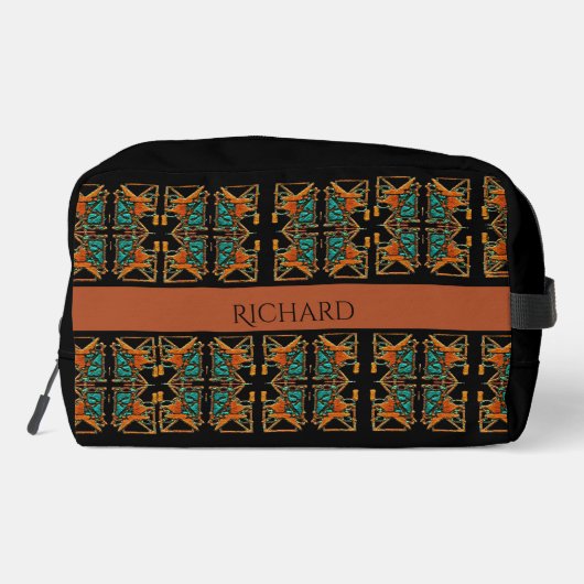 Aztec Mandala Gepersonaliseerd Toilettasje (Achterkant)