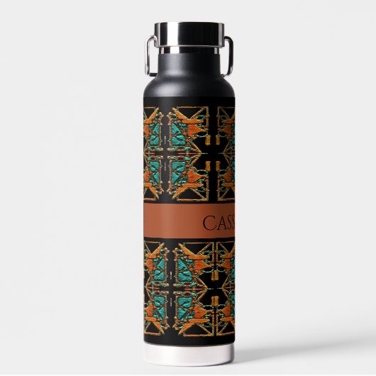 Aztec Mandala Gepersonaliseerd Waterfles (Voorkant)