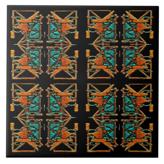 Aztec Mandala Tegeltje (Voorkant)