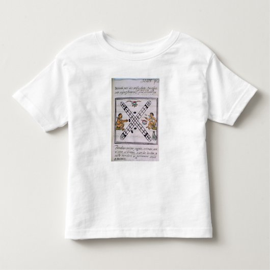 Aztec mannen gokken Patoli Kinder Shirts (Voorkant)