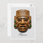 Aztec Mask Mexico Travel Briefkaart (Voorkant / Achterkant)