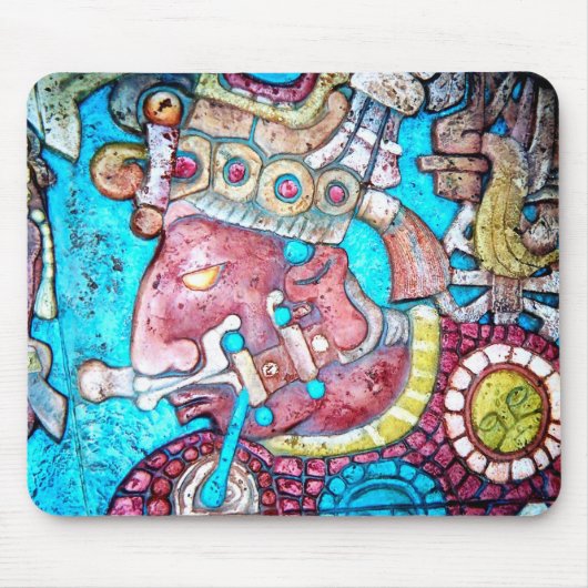 Aztec Maya Inca High Priest Indian Mousepad art Muismat (Voorkant)