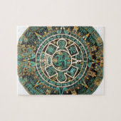 Aztec Mayan Ancient Round Disk Calendar Legpuzzel (Horizontaal)