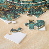 Aztec Mayan Ancient Round Disk Calendar Legpuzzel (Zijkant)