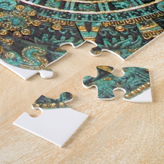 Aztec Mayan Ancient Round Disk Calendar Legpuzzel (Zijkant)