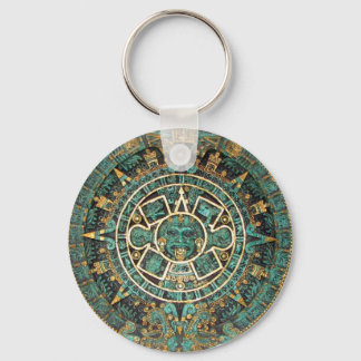 Aztec Mayan Ancient Round Disk Calendar Sleutelhanger