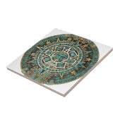 Aztec Mayan Ancient Round Disk Calendar Tegeltje (Zijkant)
