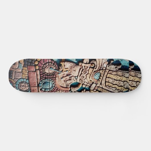 Aztec Mayan priest Schaats board dedesign Skateboard (Horizontaal)