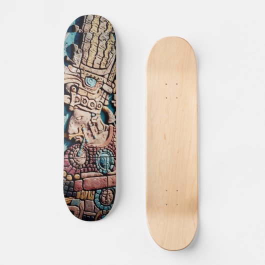 Aztec Mayan priest Schaats board dedesign Skateboard (Voorkant)