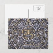 Aztec/Mayan Sun Calendar Briefkaart (Voorkant / Achterkant)