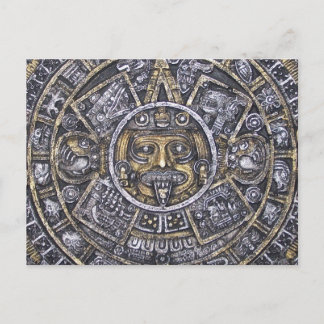 Aztec/Mayan Sun Calendar Briefkaart