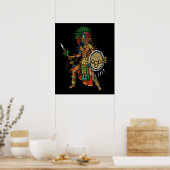 Aztec Mayan Warrior Poster (Keuken)