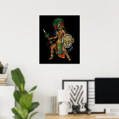 Aztec Mayan Warrior Poster (Thuiskantoor)