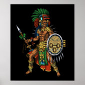 Aztec Mayan Warrior Poster (Voorkant)