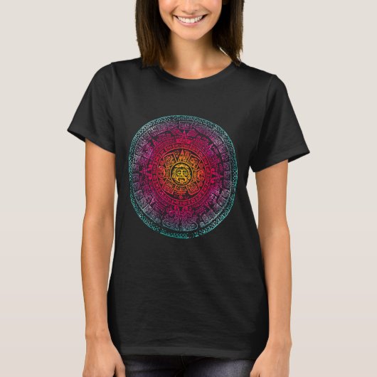 Aztec Mayas Aztec Calendar Mexico 2 T-shirt (Voorkant)