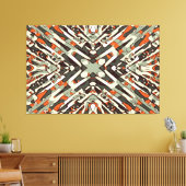AZTEC Mexican 3-panelbeeldscherm Kantoor wand Canvas Afdruk (Insitu (Woonkamer))