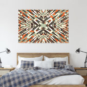 AZTEC Mexican 3-panelbeeldscherm Kantoor wand Canvas Afdruk (Insitu (Slaapkamer))