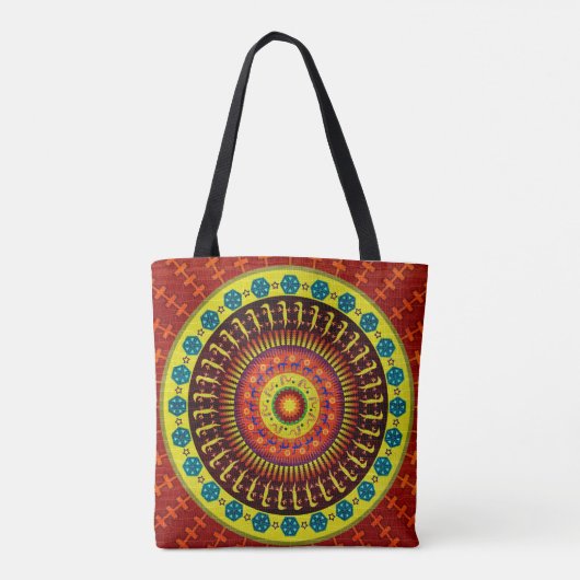 Aztec Mexican Crocodile Skin Tribal Print Tote Bag (Achterkant)