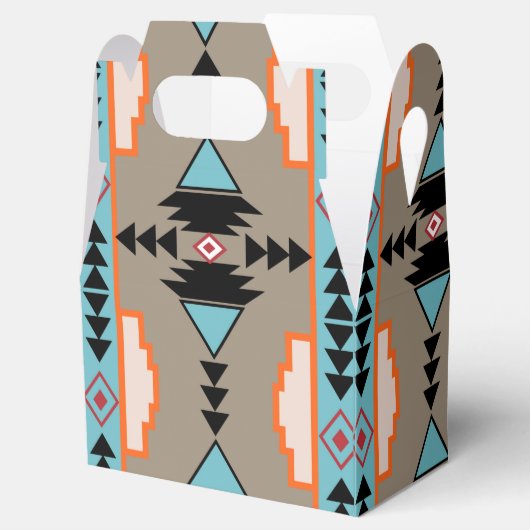 Aztec Mexican Geometric Pattern Bedankdoosjes (Geopend)