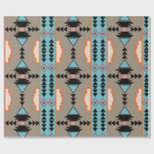 Aztec Mexican Geometric Pattern Cadeaupapier (Vlak)