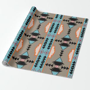 Aztec Mexican Geometric Pattern Cadeaupapier