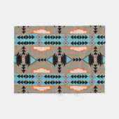 Aztec Mexican Geometric Pattern Fleece Deken (Voorkant (Horizontaal))