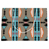 Aztec Mexican Geometric Pattern Groot Cadeauzakje (Voorkant)