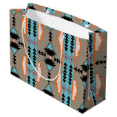 Aztec Mexican Geometric Pattern Groot Cadeauzakje (Achterkant Gekanteld)