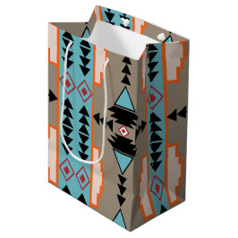 Aztec Mexican Geometric Pattern Medium Cadeauzakje