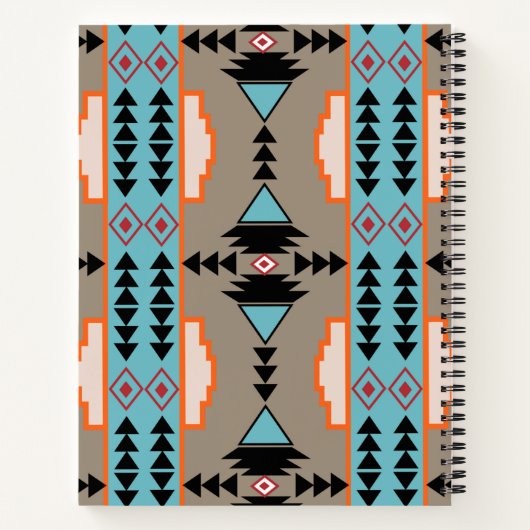 Aztec Mexican Geometric Pattern Notitieboek (Achterkant)
