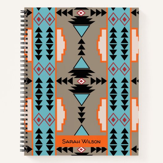 Aztec Mexican Geometric Pattern Notitieboek (Voorkant)