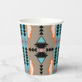 Aztec Mexican Geometric Pattern Papieren Bekers (Links)
