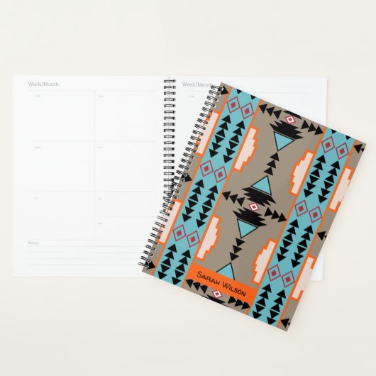 Aztec Mexican Geometric Pattern Planner (Display)