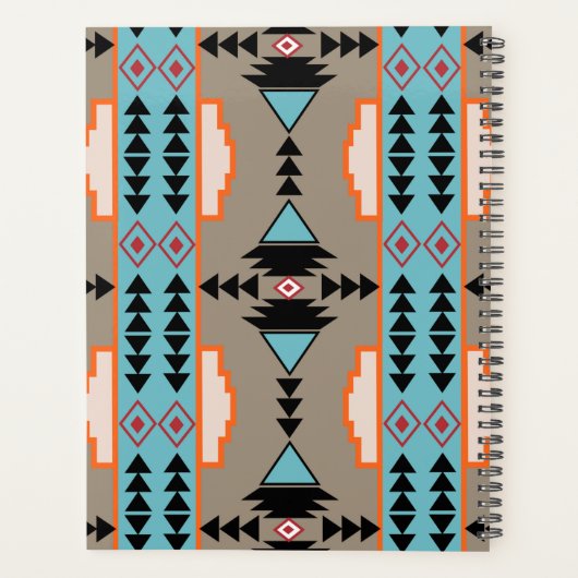 Aztec Mexican Geometric Pattern Planner (Achterkant)