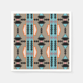 Aztec Mexican Geometric Pattern Servet