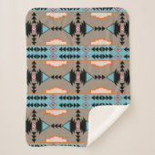 Aztec Mexican Geometric Pattern Sherpa Deken (Voorkant)