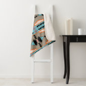 Aztec Mexican Geometric Pattern Sherpa Deken (In situ)