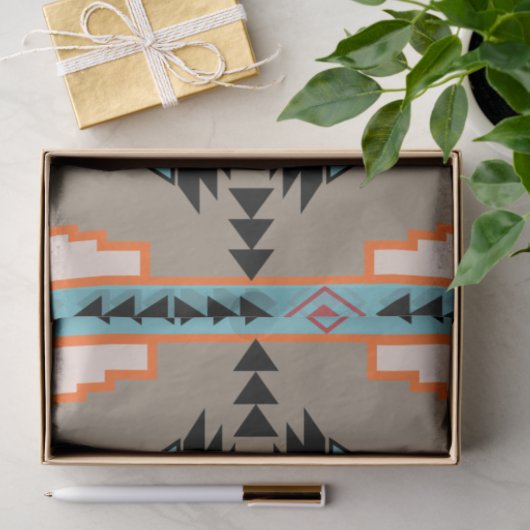 Aztec Mexican Geometric Pattern Tissuepapier (Geschenk)