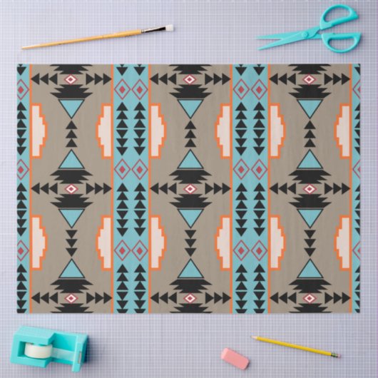 Aztec Mexican Geometric Pattern Tissuepapier (Craft)