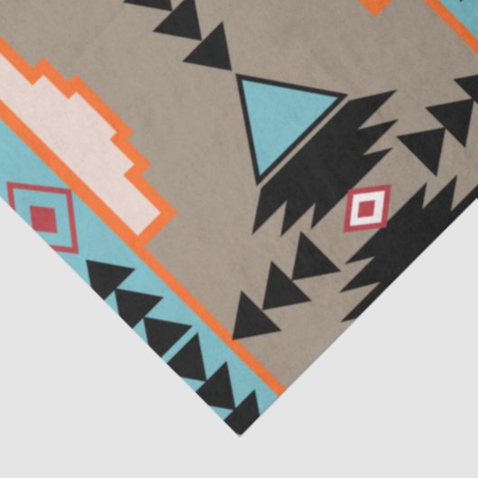 Aztec Mexican Geometric Pattern Tissuepapier (Detail)