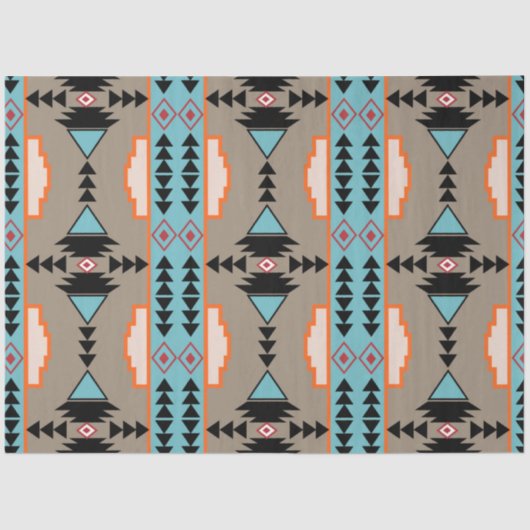 Aztec Mexican Geometric Pattern Tissuepapier (Voorkant)