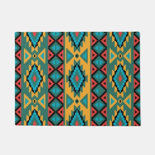 Aztec Mexican Indian Pattern Trend Hipster Design Deurmat (Voorkant)