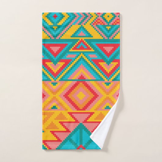Aztec Mexican Rug Pattern Bath Towel Set Bad Handdoek (Handdoek)