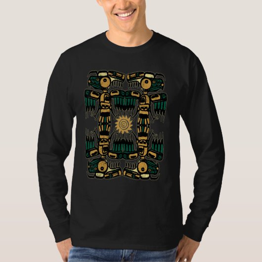 Aztec Mexican T-shirt Cool Mayan Inca Love Perfect (Voorkant)