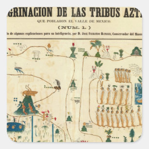 Aztec Mexico Valley 2 Vierkante Sticker
