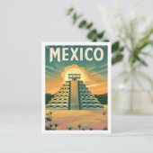 Aztec Mexico Vintage Beroemde reisplaats Briefkaart (Staand voorkant)