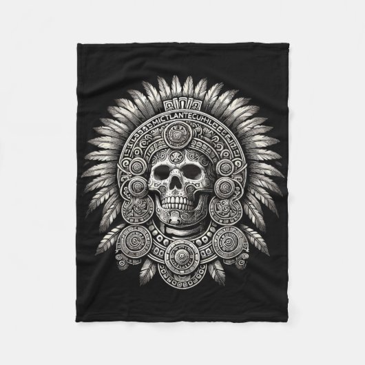 Aztec Mictlantecuhtli Mexican Pride Boxing Fleece Deken (Voorkant)