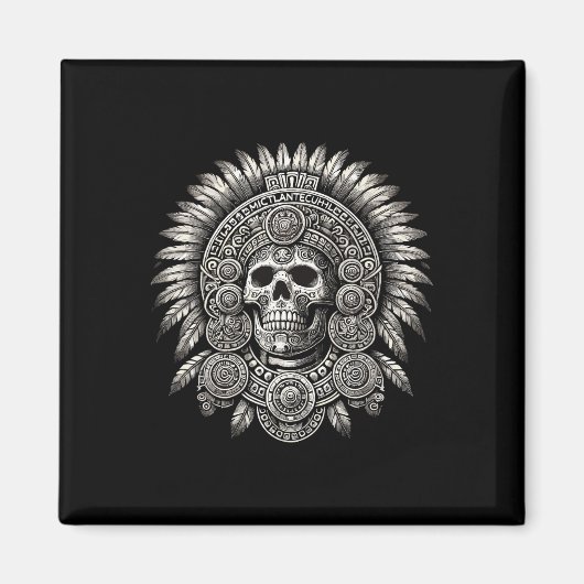 Aztec Mictlantecuhtli Mexican Pride Boxing Magneet (Voorkant)